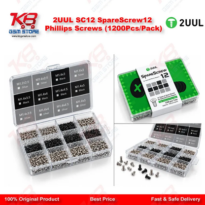 2UUL SC12 SpareScrew12 Phillips Screws (1200Pcs/Pack)