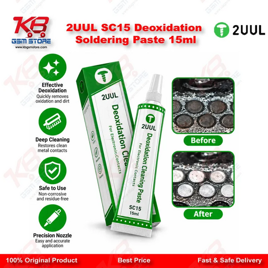 2UUL SC15 Deoxidation Soldering Paste 15ml – PCB Oxidation Removal Flux Gel for Mobile & Laptop Board Repair