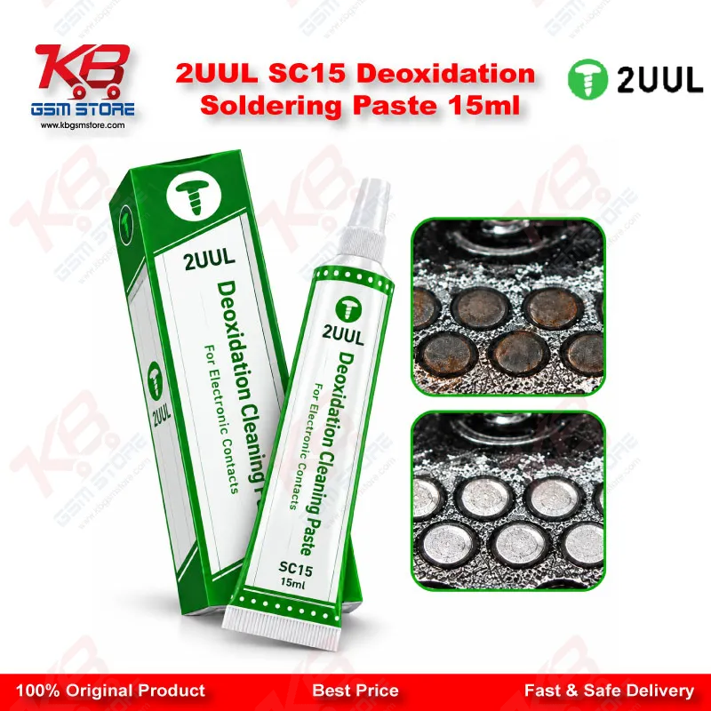 2UUL SC15 Deoxidation Soldering Paste 15ml – PCB Oxidation Removal Flux Gel for Mobile & Laptop Board Repair