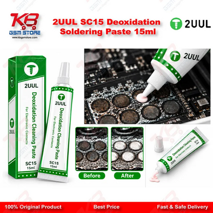2UUL SC15 Deoxidation Soldering Paste 15ml – PCB Oxidation Removal Flux Gel for Mobile & Laptop Board Repair