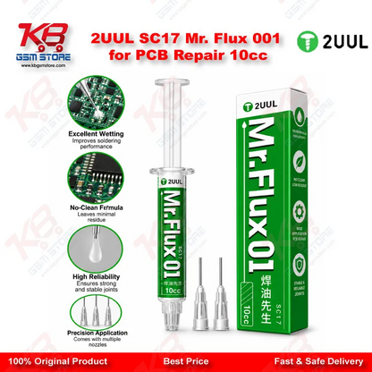 2UUL SC17 Mr. Flux 001 No-Acid No-Halogen PCB Repair Solder Flux – 10cc
