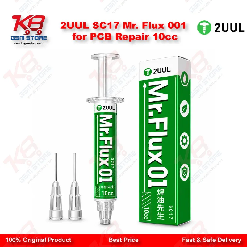 2UUL SC17 Mr. Flux 001 No-Acid No-Halogen PCB Repair Solder Flux – 10cc