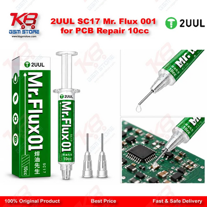 2UUL SC17 Mr. Flux 001 No-Acid No-Halogen PCB Repair Solder Flux – 10cc