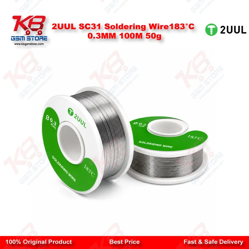 2UUL SC31 Soldering Wire183°C 0.3MM 100M 50g