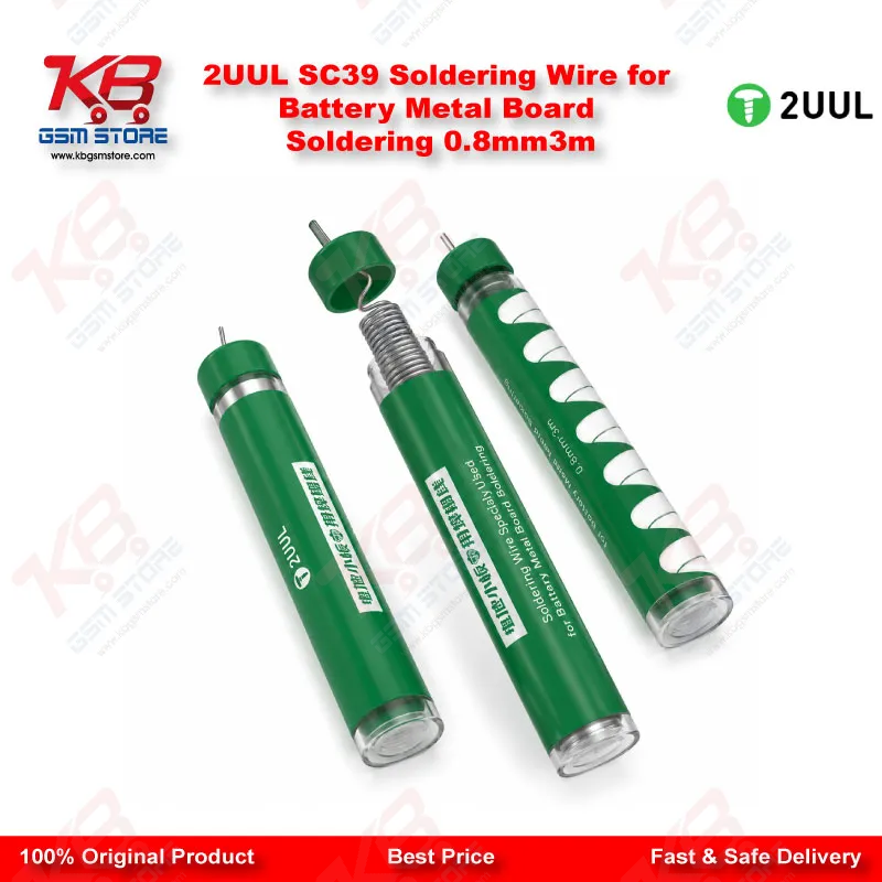 2UUL SC39 Soldering Wire for Battery Metal Board Soldering 0.8mm*3m