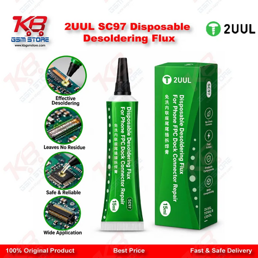 2UUL SC97 Disposable Desoldering Flux for Phone FPC Dock Connector Repair – 15ml