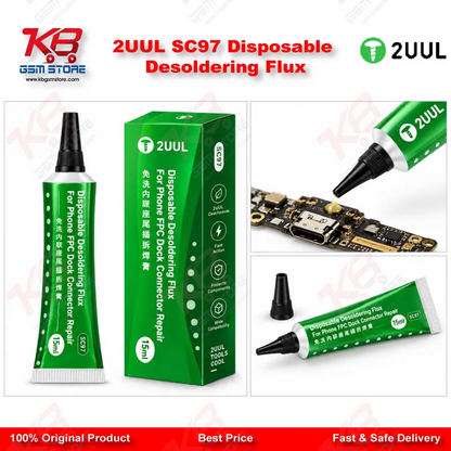 2UUL SC97 Disposable Desoldering Flux for Phone FPC Dock Connector Repair – 15ml