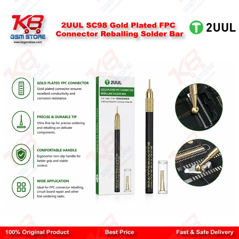 2UUL SC98 Gold Plated FPC Connector Reballing Solder Bar