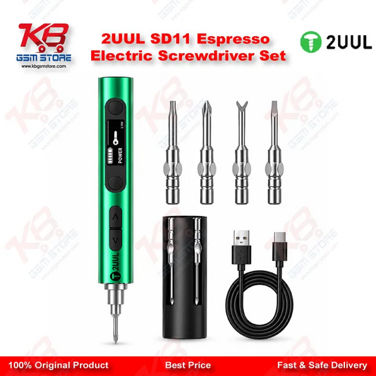 2UUL SD11 Espresso Electric Screwdriver Set – 5-Speed Adjustable Torque Repair Tool