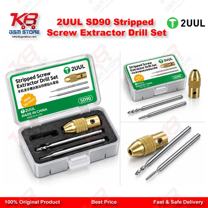 2UUL SD90 Stripped Screw Extractor Drill Set