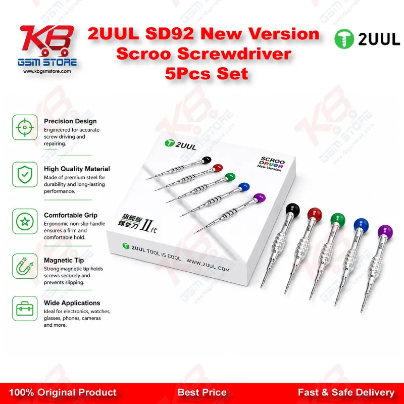 2UUL SD92 New Version Scroo Screwdriver 5Pcs Set