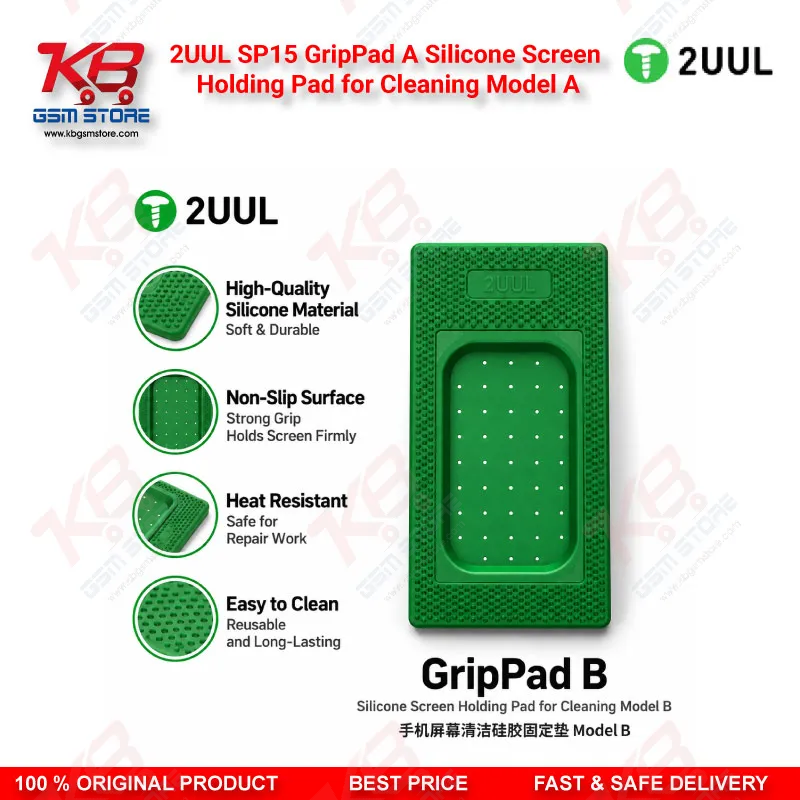 2UUL SP15 GripPad A Silicone Screen Holding Pad for Cleaning