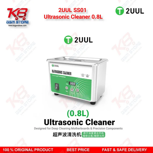 2UUL SS01 Ultrasonic Cleaner 0.8L for PCB & IC Cleaning