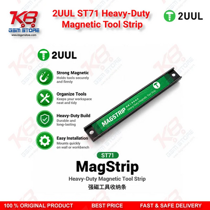 2UUL ST71 Heavy-Duty Magnetic Tool Strip for Phone Repair