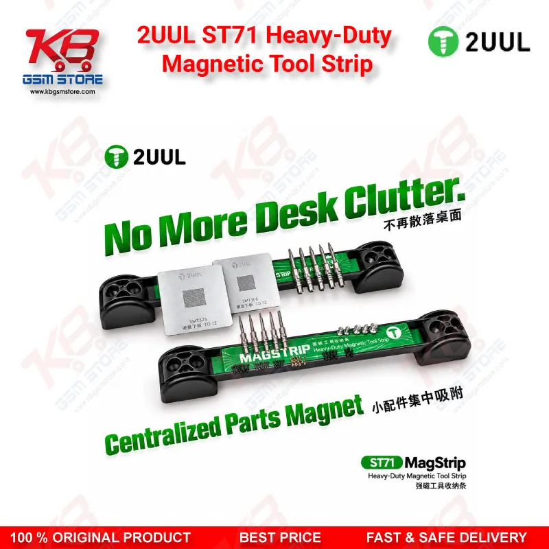 2UUL ST71 Heavy-Duty Magnetic Tool Strip for Phone Repair