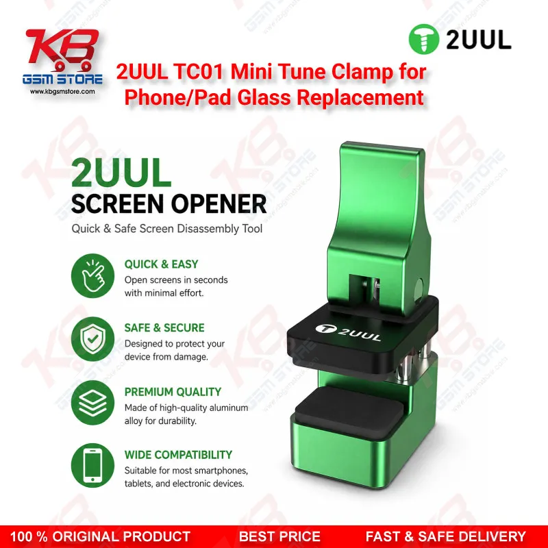 2UUL TC01 Mini Tune Clamp – 360° Rotation Screen Glass Pressure Holder for Phone Repair