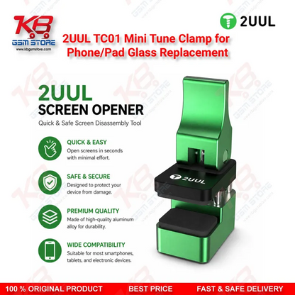 2UUL TC01 Mini Tune Clamp – 360° Rotation Screen Glass Pressure Holder for Phone Repair