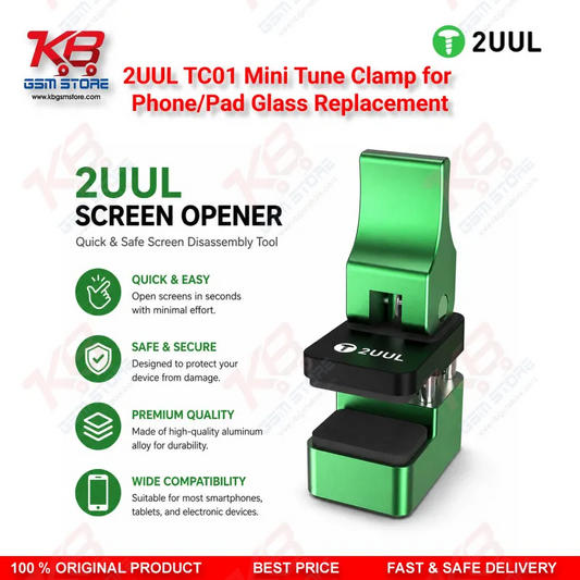 2UUL TC01 Mini Tune Clamp – 360° Rotation Screen Glass Pressure Holder for Phone Repair