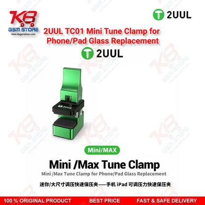 2UUL TC01 Mini Tune Clamp – 360° Rotation Screen Glass Pressure Holder for Phone Repair