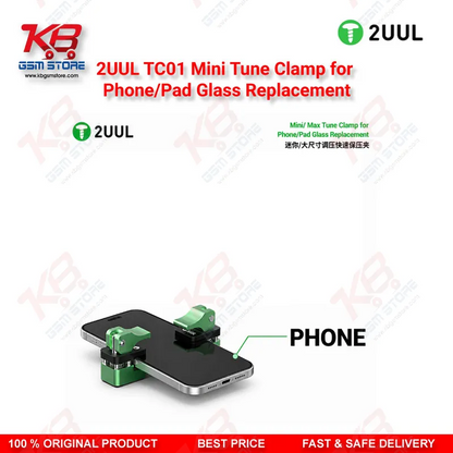 2UUL TC01 Mini Tune Clamp – 360° Rotation Screen Glass Pressure Holder for Phone Repair