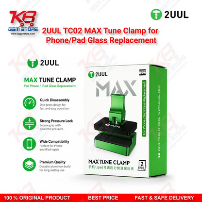 2UUL TC02 Max Tune Clamp — Aluminum Alloy Pressure Clamp for Phone & iPad Screen Glass Replacement