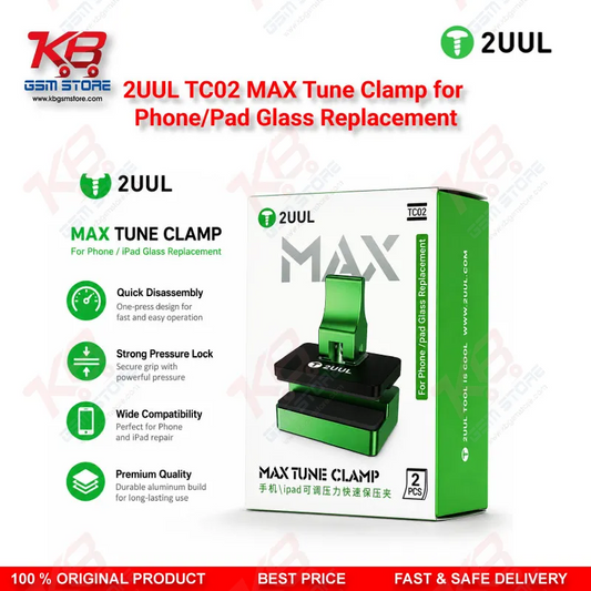 2UUL TC02 Max Tune Clamp — Aluminum Alloy Pressure Clamp for Phone & iPad Screen Glass Replacement