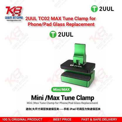 2UUL TC02 Max Tune Clamp — Aluminum Alloy Pressure Clamp for Phone & iPad Screen Glass Replacement