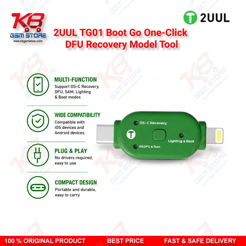 2UUL TG01 Boot Go One-Click DFU & Recovery Mode Tool for iPhone iPad