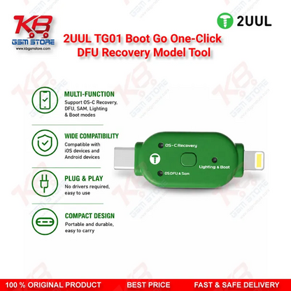 2UUL TG01 Boot Go One-Click DFU & Recovery Mode Tool for iPhone iPad