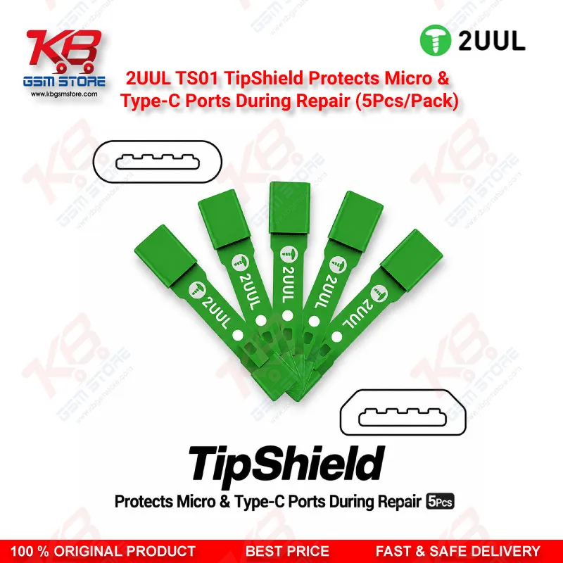 2UUL TS01 TipShield Charging Port Heat Shield for Micro USB & Type-C Repair (5Pcs/Pack)