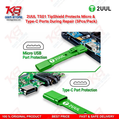 2UUL TS01 TipShield Charging Port Heat Shield for Micro USB & Type-C Repair (5Pcs/Pack)