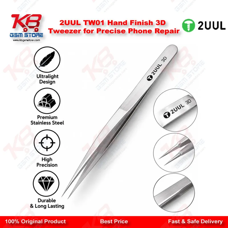 2UUL TW01 Hand Finish 3D Tweezer for Precise Phone Repair