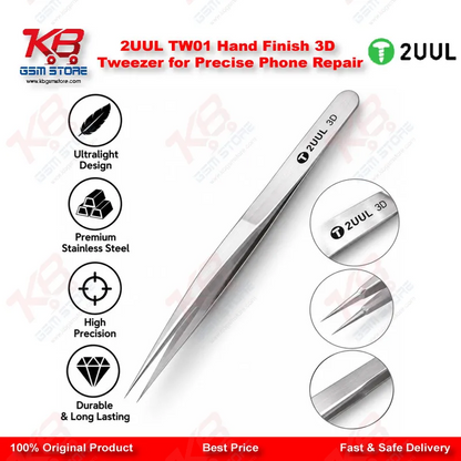 2UUL TW01 Hand Finish 3D Tweezer for Precise Phone Repair