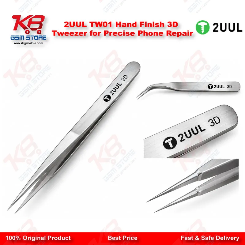 2UUL TW01 Hand Finish 3D Tweezer for Precise Phone Repair