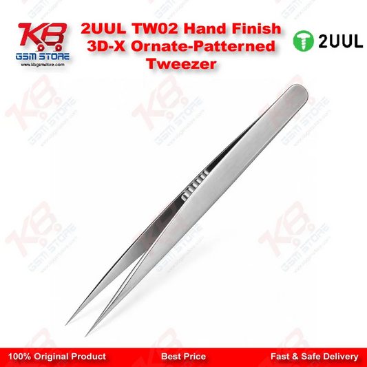 2UUL TW02 Hand Finish 3D-X Ornate-Patterned Tweezer