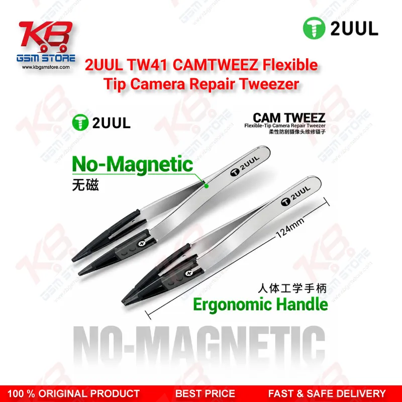 2UUL TW41 CAMTWEEZ Flexible-Tip Camera Repair Tweezer