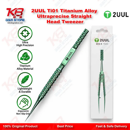 2UUL Ti01 Titanium Alloy Ultraprecise Straight Head Tweezer