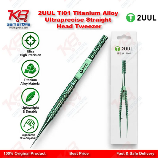 2UUL Ti01 Titanium Alloy Ultraprecise Straight Head Tweezer