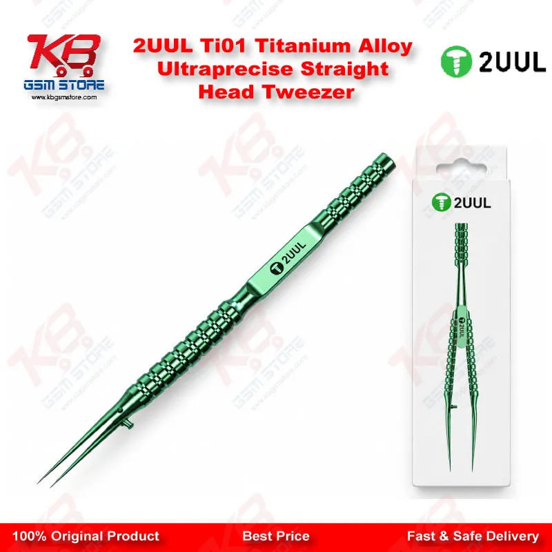 2UUL Ti01 Titanium Alloy Ultraprecise Straight Head Tweezer