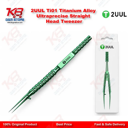 2UUL Ti01 Titanium Alloy Ultraprecise Straight Head Tweezer