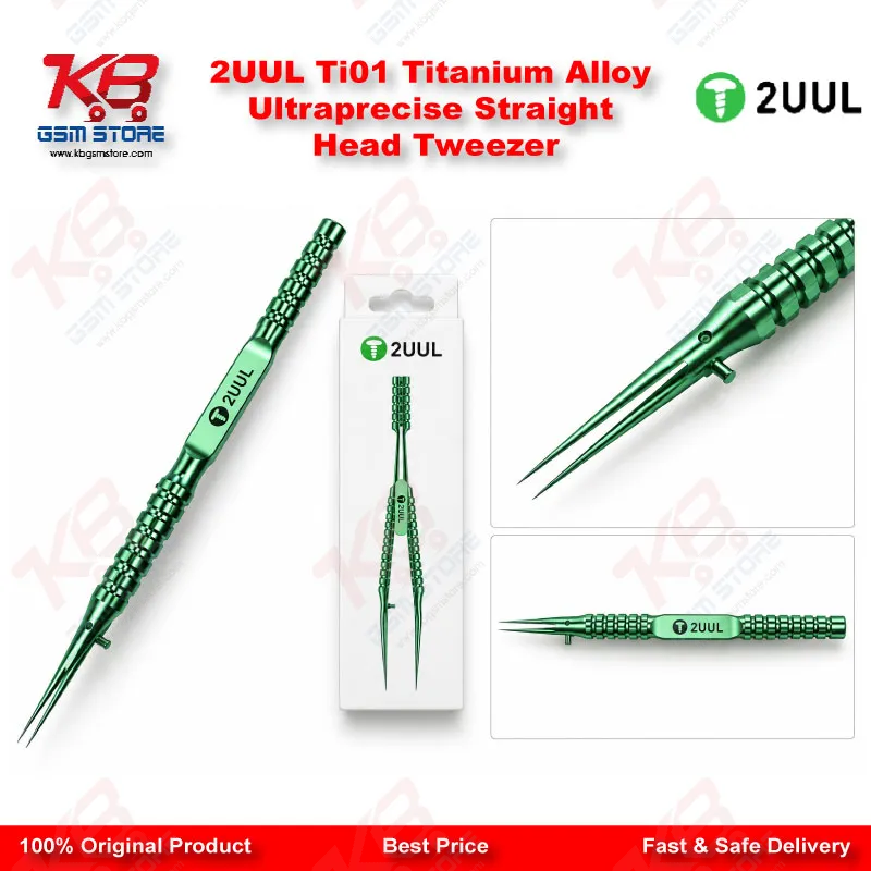 2UUL Ti01 Titanium Alloy Ultraprecise Straight Head Tweezer