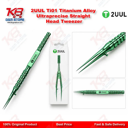 2UUL Ti01 Titanium Alloy Ultraprecise Straight Head Tweezer