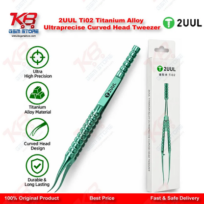 2UUL Ti02 Titanium Alloy Ultraprecise Curved Head Tweezer