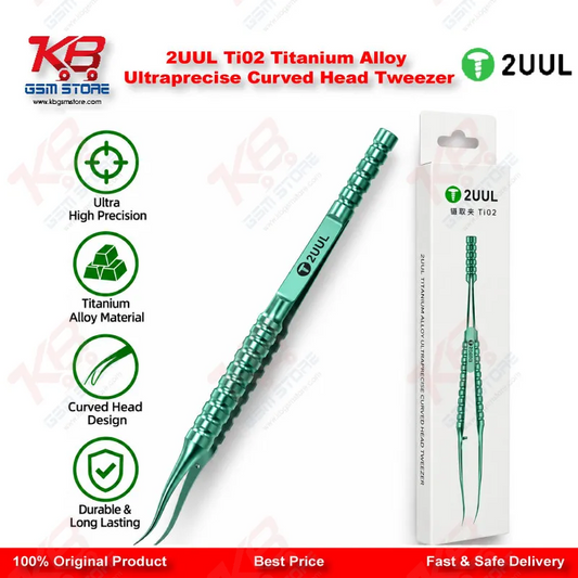 2UUL Ti02 Titanium Alloy Ultraprecise Curved Head Tweezer