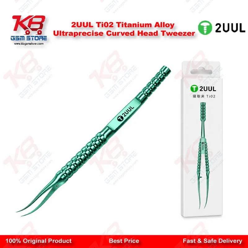 2UUL Ti02 Titanium Alloy Ultraprecise Curved Head Tweezer
