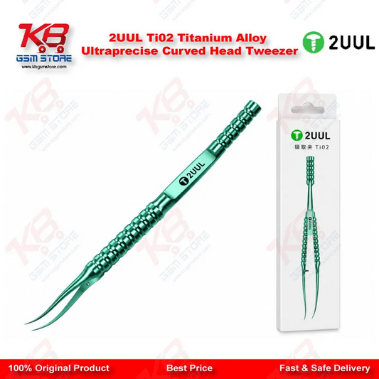 2UUL Ti02 Titanium Alloy Ultraprecise Curved Head Tweezer