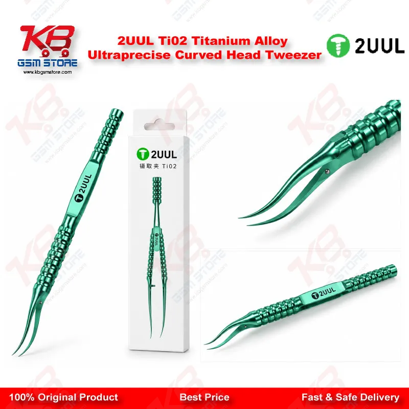 2UUL Ti02 Titanium Alloy Ultraprecise Curved Head Tweezer