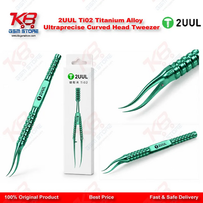 2UUL Ti02 Titanium Alloy Ultraprecise Curved Head Tweezer