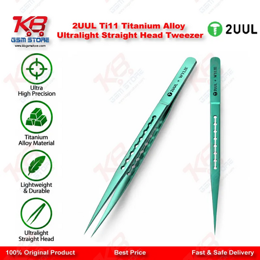 2UUL Ti11 Titanium Alloy Ultralight Straight Head Tweezer