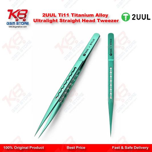 2UUL Ti11 Titanium Alloy Ultralight Straight Head Tweezer